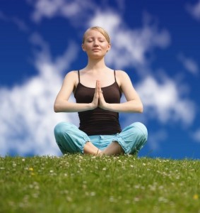 outdoor yoga pose woman